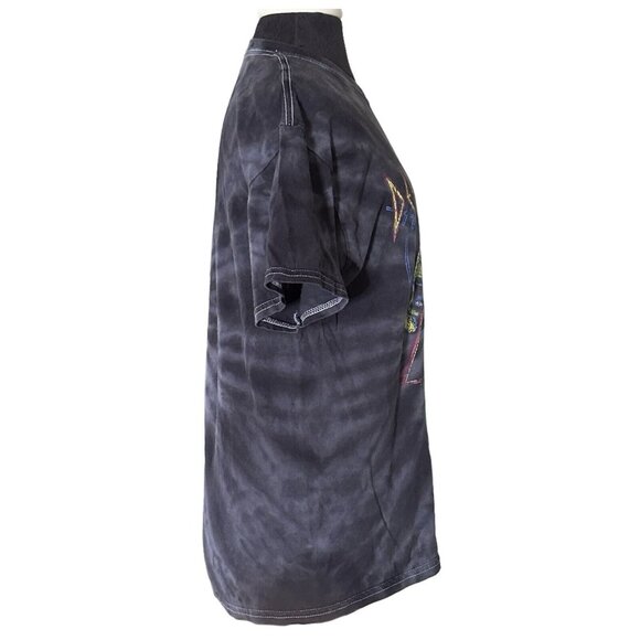 Def Leppard Men's Medium T-Shirt.  Hysteria Black Gray Rock and Roll Tie Dye Tee - Picture 3 of 5